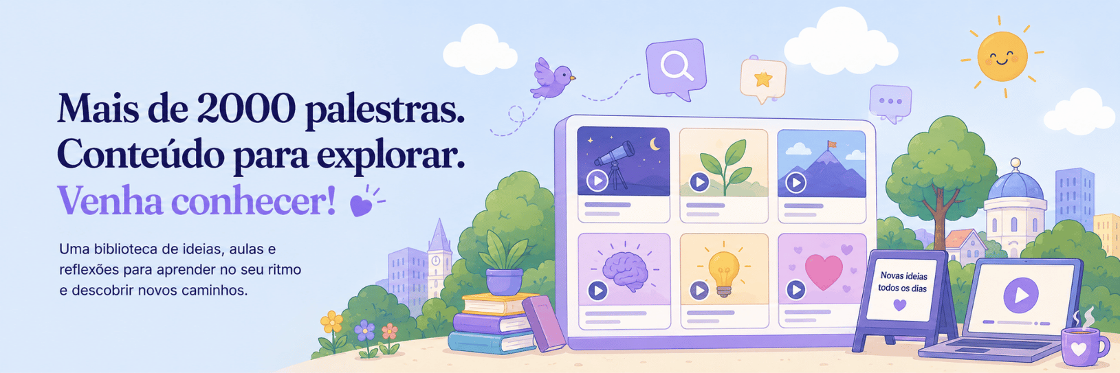 Mais de 2000 palestras disponíveis!